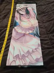 OVERLORD- ALBEDO SEXY WAIFU WHITE DRESS Anime Scroll Poster -30" x 10"