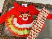 Youngland Two Piece Baby Girl Reinder Tutu Outfot Leggings 24 Months New W/tags