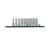 Wera 05005440001 Socket Rail B Deep 1 Socket Set, 3/8" Drive, 9 Pieces