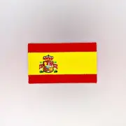 Spain Flag Patch — Iron On Badge Embroidered Motif — Spanish World Europe