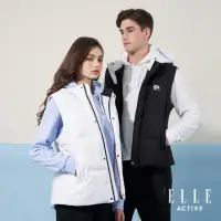 在飛比找momo購物網優惠-【ELLE ACTIVE】男女共款 法式經典保暖可拆帽羽絨背