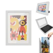 A4 Wooden Kids Art Wall Front Opening White Colour Photo Frame Table & Desk Decor Storage Display