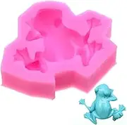 3D Frog Silicone Mold for Fondant Chocolate Candy Gum Paste Polymer Clay Resin Kitchen Baking Sugar Craft Cake Cupcake Decorating Tools