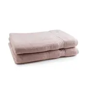 2pc Onkaparinga 90x167cm Cotton Flinders Premium Bath Sheets 600GSM Pink Blush