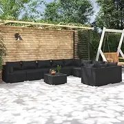 Garden Conversation Set, Outdoor Patio Furniture, Rattan Wicker Chairs, Pieces, Small Balcony Table, Chairs