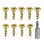 50pcs Deck Screws #8 x 3/4" Torx Exterior Wood Screws with T25 Drive Bit