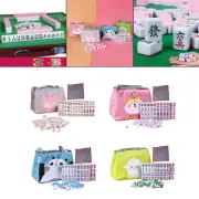 Travel Mahjong Set with Carrying Travel Case Lightweight for Family Leisure