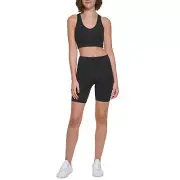 Calvin Klein Performance Women Black Medium Impact Workout Sports Bra Size S | M