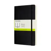 Moleskine Classic Plain Soft Cover Notebook Expanded Student Journal L Black