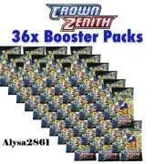Pokemon Sword & Shield Crown Zenith New Sealed Booster packs 36 Box Equivalent