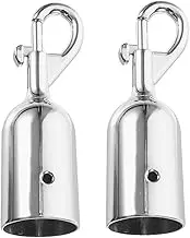 Cabilock Versatile Rope End Cap Metal Hook 2pcs Snap Stopper for Guardrail Rope Fittings Event Decor Easy Install