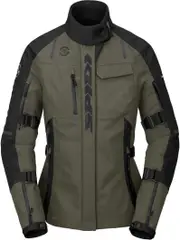 Spidi Tour Evo 2 H2Out waterproof Ladies Motorcycle Textile Jacket, black-green, Size M for Women Black Green
