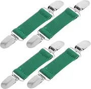 LAPYAPPE Adjustable Elastic Belt Clip 4pcs Trouser Leg Clip Pant Holders Elastic Strap Clamps for Jeans Cycling Pants