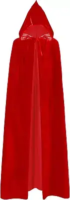 Unisex Hooded Cape with Hood for Men and Women - Witch Cloak Vampire Cape Hallow
