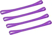 uxcell Towel Bands 4 Pack, Rubber Towel Clips for Storage Towels Books Blanket Clothing Stretchable Rubber Towel Bands, Purple