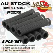 8 PCS 2500° Spark Plug Wire Boots Heat Shield Protector Sleeve Cover For SBC BBC