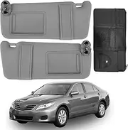 DIMEANI fit for Toyota Camry Sun Visor Replacement, fit for 2007 2008 2009 2010 2011 Toyota Camry and Hybrid Without Sunroof and Light, Driver&Passenger Side, 74310-06750-B0 74320-06780-B0 (2PCS-Gray)