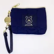 [マリモクラフト] Marimo Craft MDKP-006 Winnie The Pooh Quilted Series Single Pass Case with Pockets, NV, W 2.8 x H 3.9 x D 0.4 inches (7 x 1