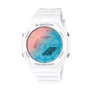 Casio G-SHOCK GA-2100TL-7AER Men's Watch - 45mm, White Resin Case with Blue Dial
