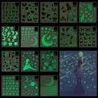 Noctilucent Moon Glow In Dark Fluorescent Star Decal Luminous Wall Stickers