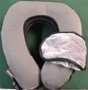 Minooo Inflatable Travel Pillow, 360° Head Support, Memory Foam