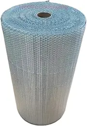 Polycell Silver Foil Insulated Bubble Wrap Roll, 750mm x 50 Meters, 10mm Bubbles, Temperature Control Packaging