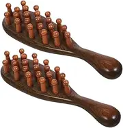 Healeved Scalp Massage Brush Set Pcs Wooden Comb for Dandruff Portable Hair for Multifunctional