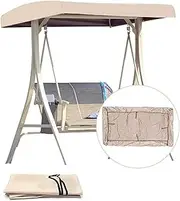 Outdoor Patio Swing Canopy Replacement Top Cover,191x120x18cm/75x47x7'' Swing Canopy Cover Waterproof Replacement Canopy Top for Patio Yard Porch Swing Cover 3