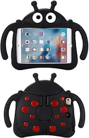 Tading Kids Case for Apple iPad Mini 5/4/3/2/1 7.9 inch Only, Kids Proof Lightweight EVA Foam Stand Cover NOT for Mini 6 Nor 7 - Ladybug, Black