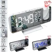 7.5" LED Digital Projection Dual Alarm Clock Snooze FM Radio Timer Monitor USB
