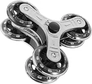 DINHEAROM 1 Pair Garage Equipment Stainless Steel Silver Rubber Luggage Replacement Wheels Rolling Trolley Cart Car Essentials Climbing Wheel