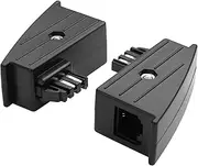 YAODHAOD TAE RJ45 RJ11 DSL Adapter 8P2C for Telephone Adapter TAE Adapter Plug Telephone Router Black