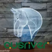 Horse 3D Acrylic LED 7 Colour Night Light Touch Sensor Table Desk Lamp Gift