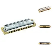 Harmonicas Marine Band Crossover, Key of C, Stainless Steel, Bamboo