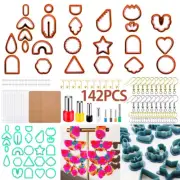 142Pcs Clay Cutters Set Polymer Clay Cutters Set with 24 Shapes Plastic Koufj