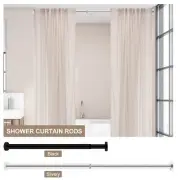 Shower Curtain Rod 21.7-35.4 Inch Telescoping Spring Tension Shower Rod leqcM