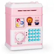 16 Keys USB Fully Automatic Money Coin Bank, Support to Play Song / Story, with Counterfeit Light(Pink)
