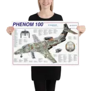 Embraer phenom 100 cutaway Poster 20 x 30 in