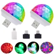 USB Mini Voice-Activated Magic Ball Light Disco Ball Light Mini Portable Stro...