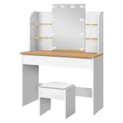 Alfordson Dressing Table Stool Led White