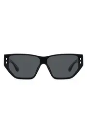Isabel Marant 66mm Oversize Angular Sunglasses in Black/Grey at Nordstrom One Size