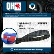 6 Rib Multi V Drive Belt fits SUZUKI IGNIS RM413D 1.3D 2003 on Z13DT QH Quality