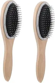 NULYLU 2pcs Wig Steel Comb Waves Detangler Brush Hairbrush for Women Curly Hair Brush Scalp Comb Paddle Hair Brush Detangling Hair Brush Hair Clippers for Women Hair Comb Stainless Steel