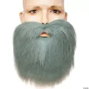 New Viking Pirate Old Man Hippie Long Judge - New Gray Costume Beard & Mustache