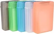 HOMOCONO Portable Hard Drive Case 5pcs Mixed Colors Plastic Storage Travel Hard Drive Cases Protector