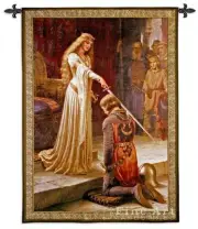 Medieval Tapestry The Accolade Knight Pic Leighton - BS 52"x71"