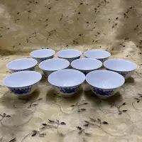 在飛比找Yahoo奇摩拍賣-7-11運費0元優惠優惠-全新台灣製造大同窯青花繪玫瑰0502陶瓷碗/藍色玫瑰花陶瓷碗