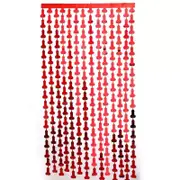 Metallic Penis Tinsel Foil Fringe Curtain - Red
