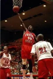 Guard Kendric Brooks Fresno State Bulldogs goes up for two at a sc- Old Photo