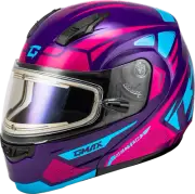 GMAX MD-04S SECTOR SNOW HELMET W/ ELECTRIC SHIELD VIOLET/PINK SM M4043984